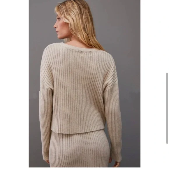 Anthropologie Saturday Sunday Niza Knit Cardigan tan - Picture 2 of 4